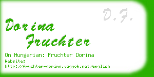 dorina fruchter business card